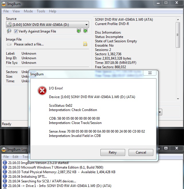 Closing/Finalizing DVDR discs ImgBurn Support ImgBurn Support Forum